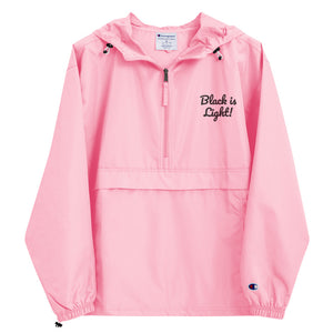 "Black Is Light "Embroidered Windbreaker by Champion